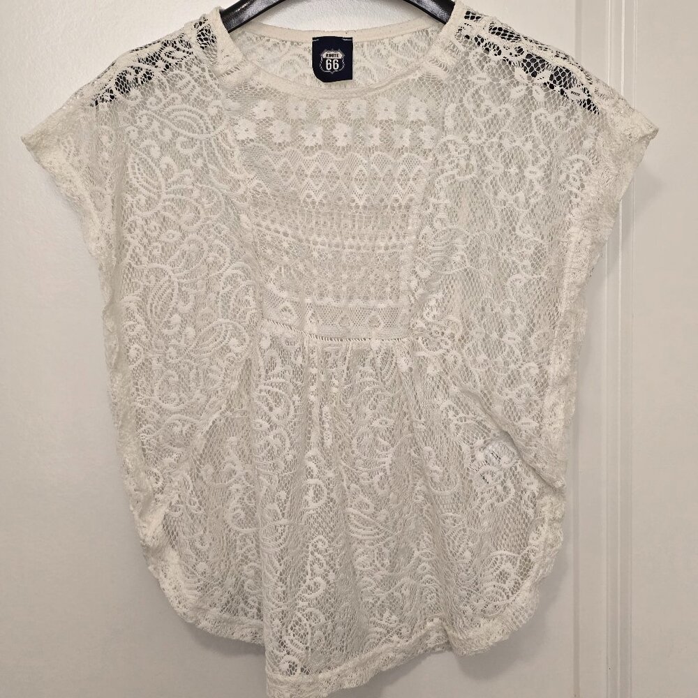 Route 66 Girl's Lace Cover Up Top‎